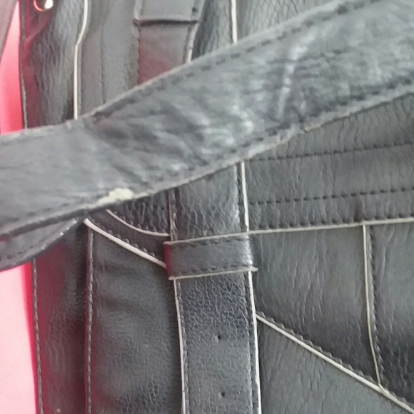 Steve Madden Large Leather Shoulder Satchel - Picture 6 of 15